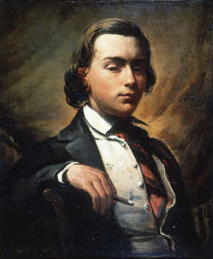 Jan Derk Huibers zelfportret uit 1854