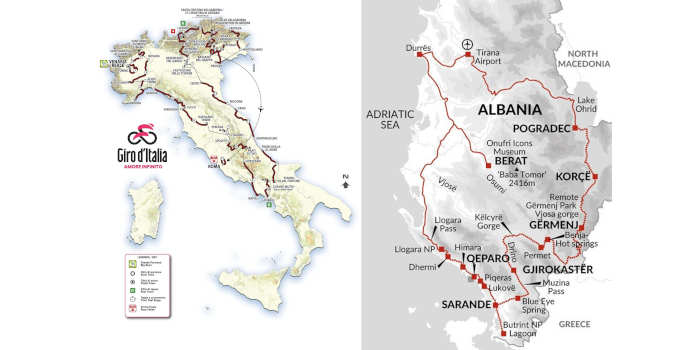 Ronde van Italië 2025 etappes en ritten